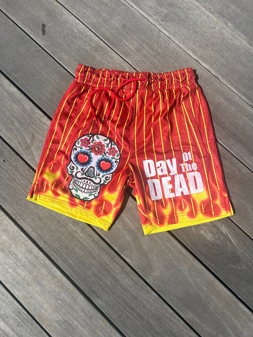 Day Of Dead Mesh Shorts