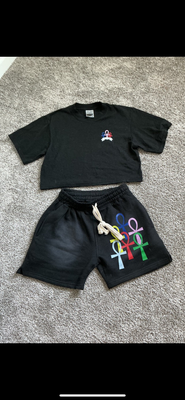 Eternal Lyfe Cropped Tee & Shorts (Set)(female)